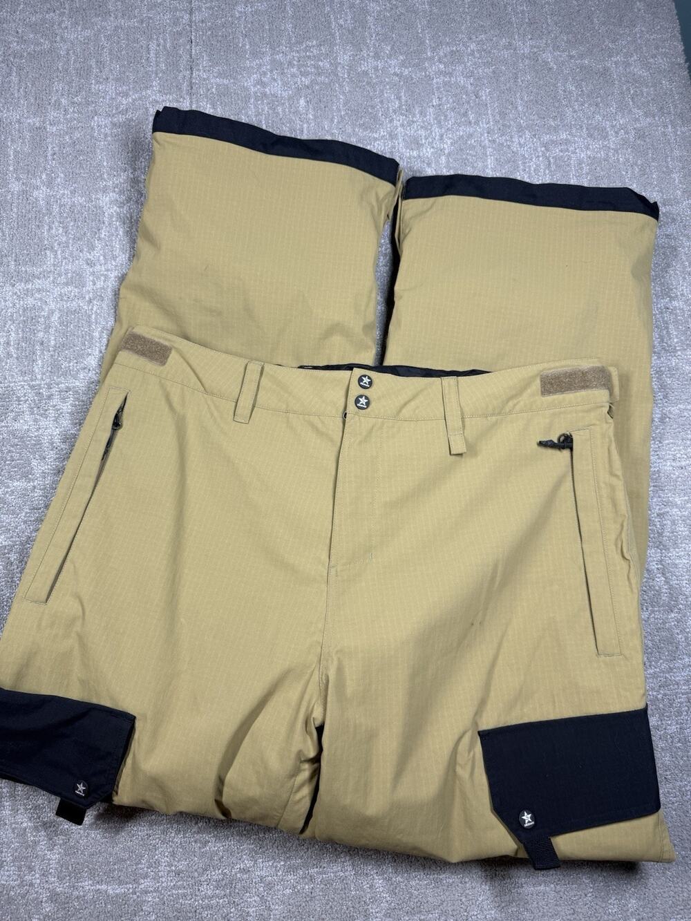 Sessions Khaki Tan Snowboarding Snow Pant Men Size XL